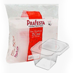 KIT POTE QUADRADO 250ML PACOTE C/20 PRAFESTA