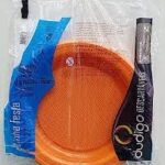 PRATO DESCARTÁVEL 18CM LARANJA C/10UN DUDIGO